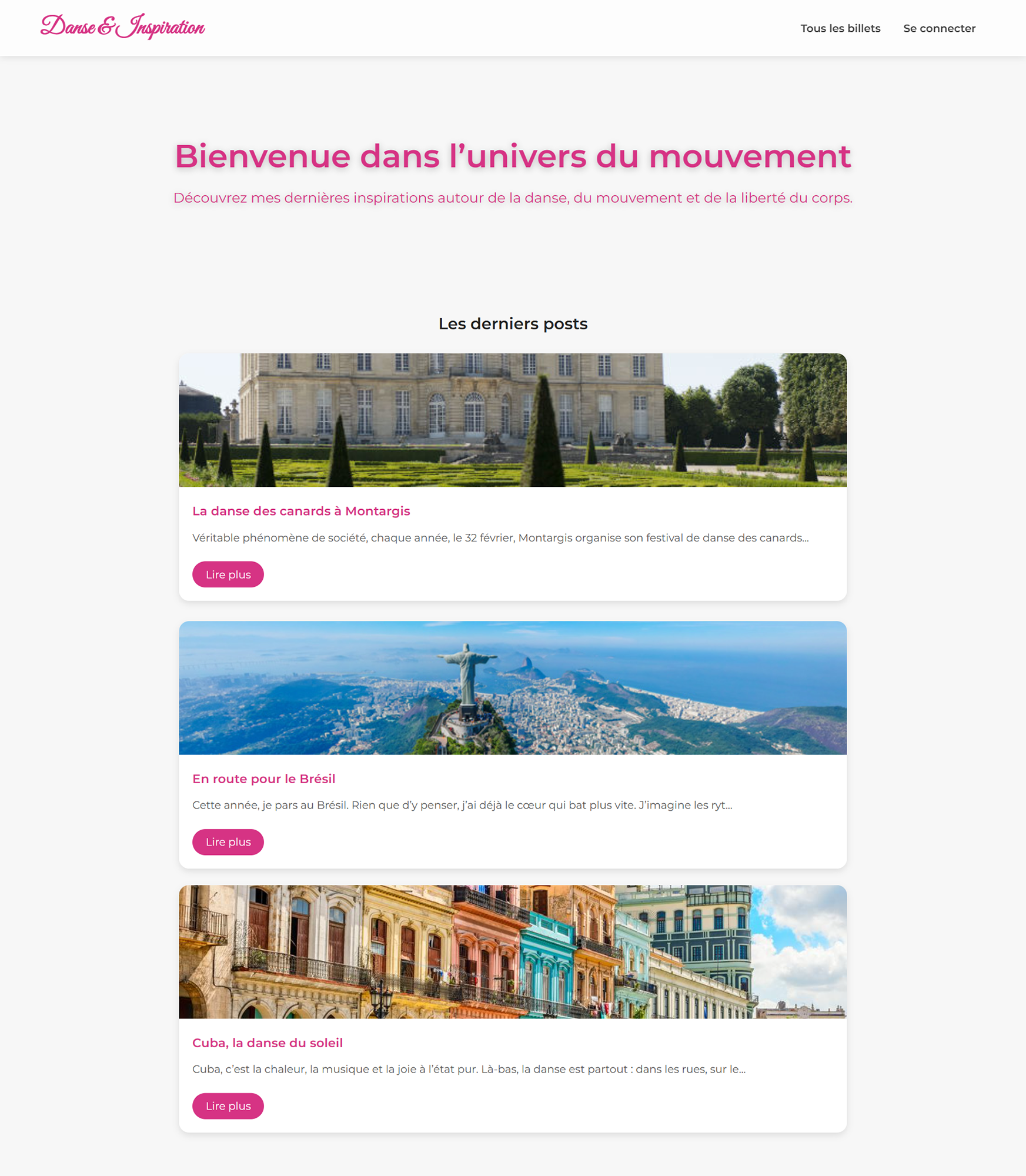 Blog Danse & Inspirations